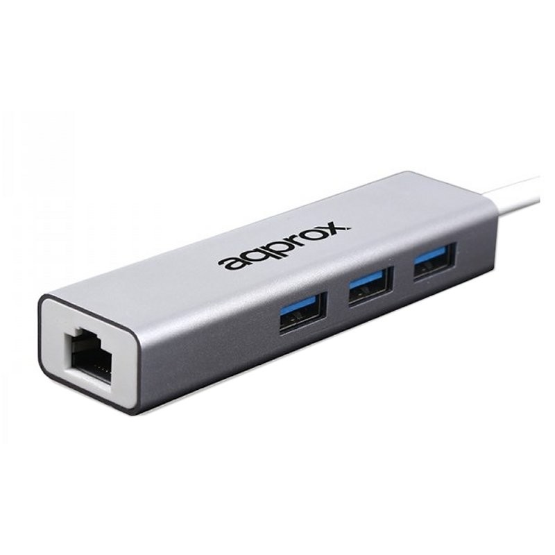 ADAPTADOR USB APPROX APPC07GHUB A 3xUSB-A 3.0 1x1Gb RJ45