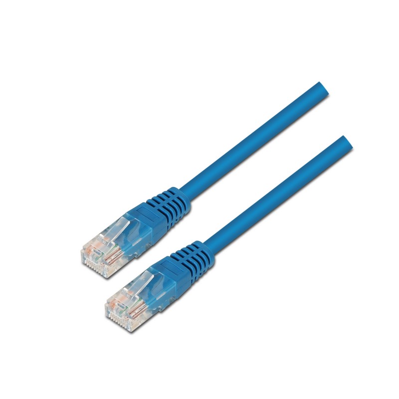 AISENS - CABLE DE RED LATIGUILLO RJ45 CAT.6 UTP AWG24, AZUL, 1.0M