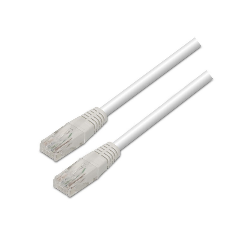 AISENS - CABLE DE RED LATIGUILLO RJ45 CAT.6 UTP AWG24, BLANCO, 1.0M