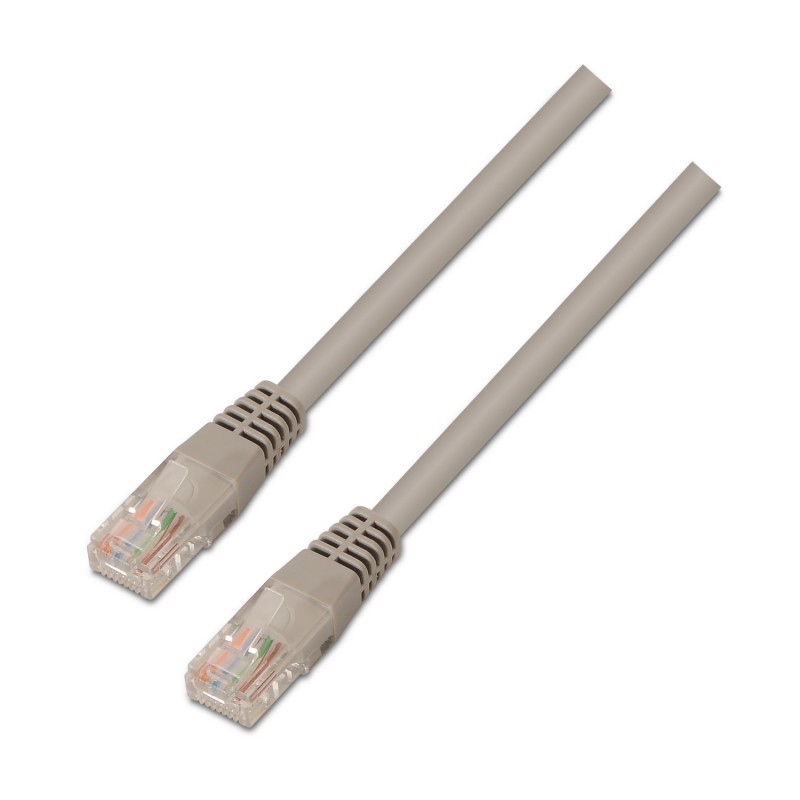 AISENS - CABLE DE RED LATIGUILLO RJ45 CAT.6 UTP AWG24, GRIS, 0.5M