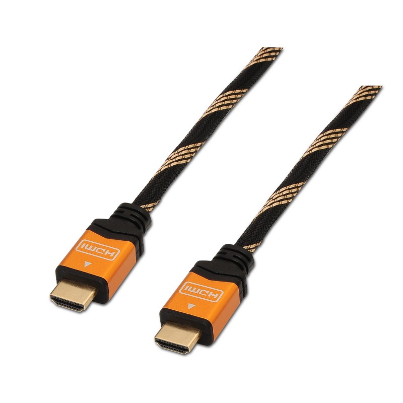 AISENS - CABLE HDMI ALTA VELOCIDAD / HEC, A/M-A/M, ORO, 1.8M