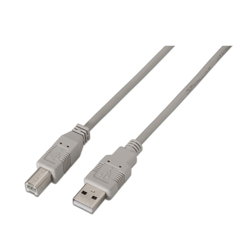 AISENS - CABLE USB 2.0 IMPRESORA, TIPO A/M-B/M, BEIGE, 3.0M