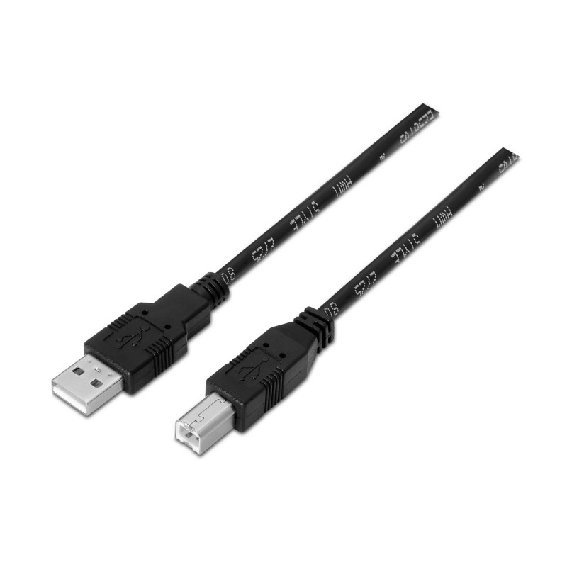 AISENS - CABLE USB 2.0 IMPRESORA, TIPO A/M-B/M, NEGRO, 1.0M