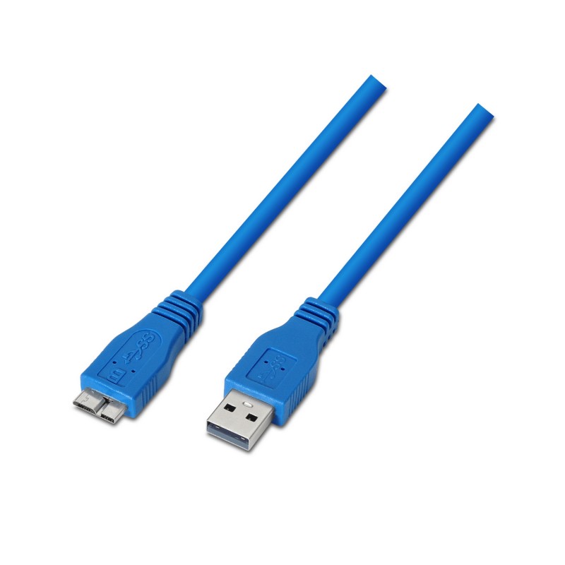 AISENS - CABLE USB 3.0, TIPO A/M-MICRO B/M, AZUL, 2.0M