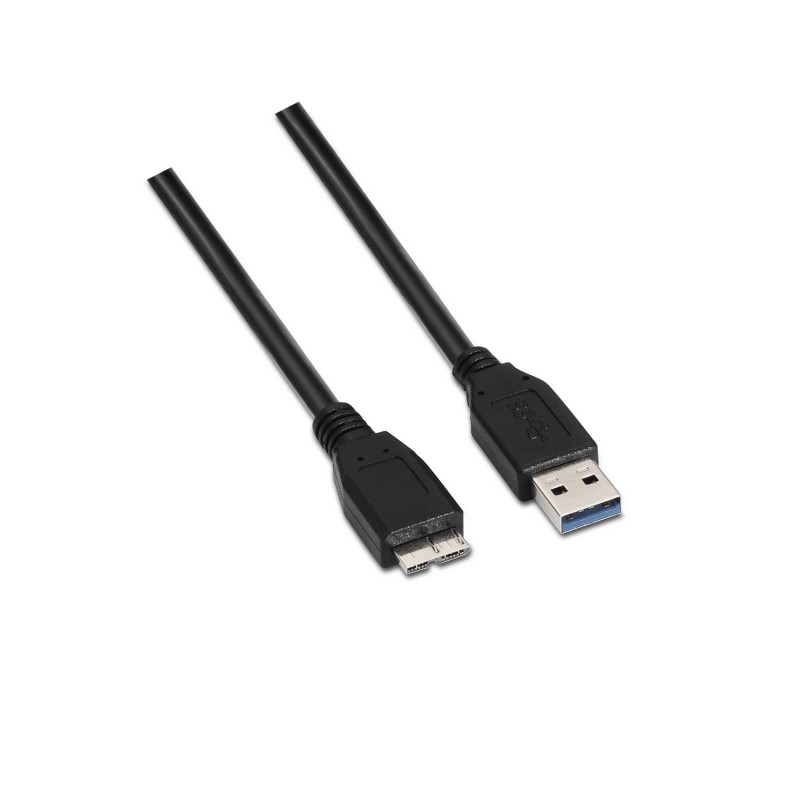 AISENS - CABLE USB 3.0, TIPO A/M-MICRO B/M, NEGRO, 2.0M
