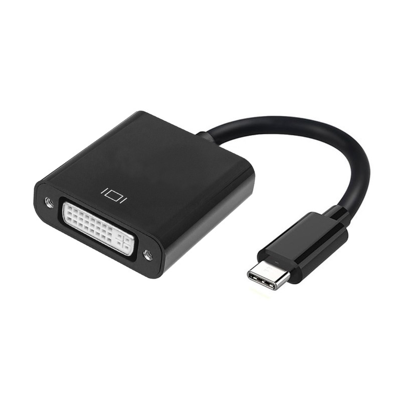 AISENS - CONVERSOR USB-C A DVI-I, USB-C/M-DVI 24+5/H, NEGRO, 15CM