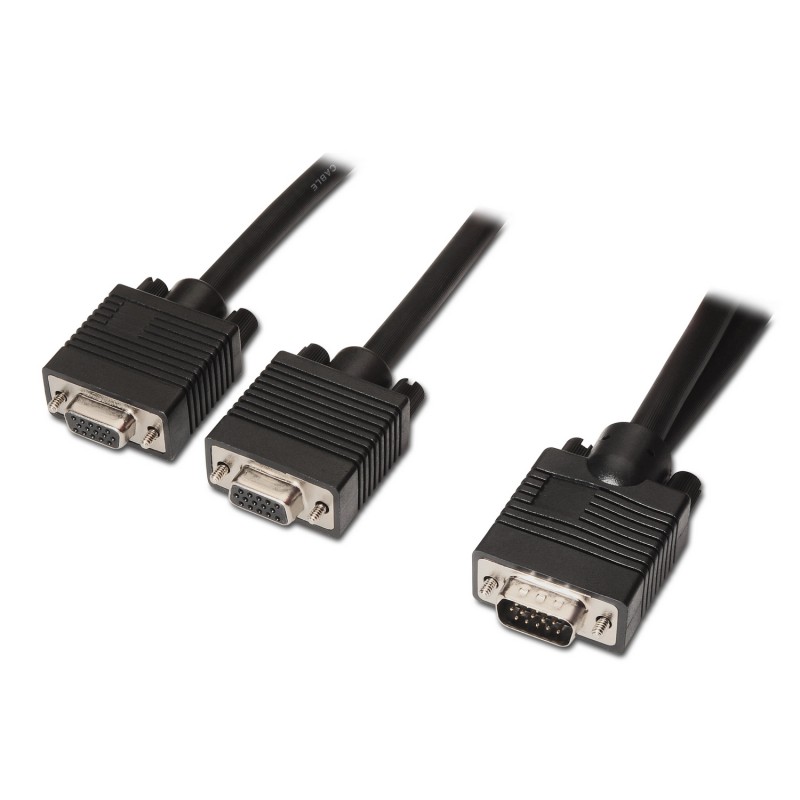 AISENS A113-0081 cable VGA 0,45 m VGA (D-Sub) 2 x VGA (D-Sub) Negro