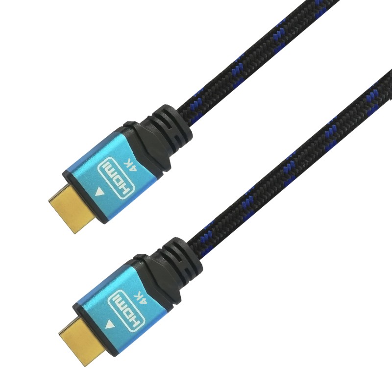 AISENS CABLE HDMI V2.0 PREMIUM ALTA VELOCIDAD / HEC 4K@60HZ 18GBPS, A/M-A/M, NEGRO/AZUL, 5.0M