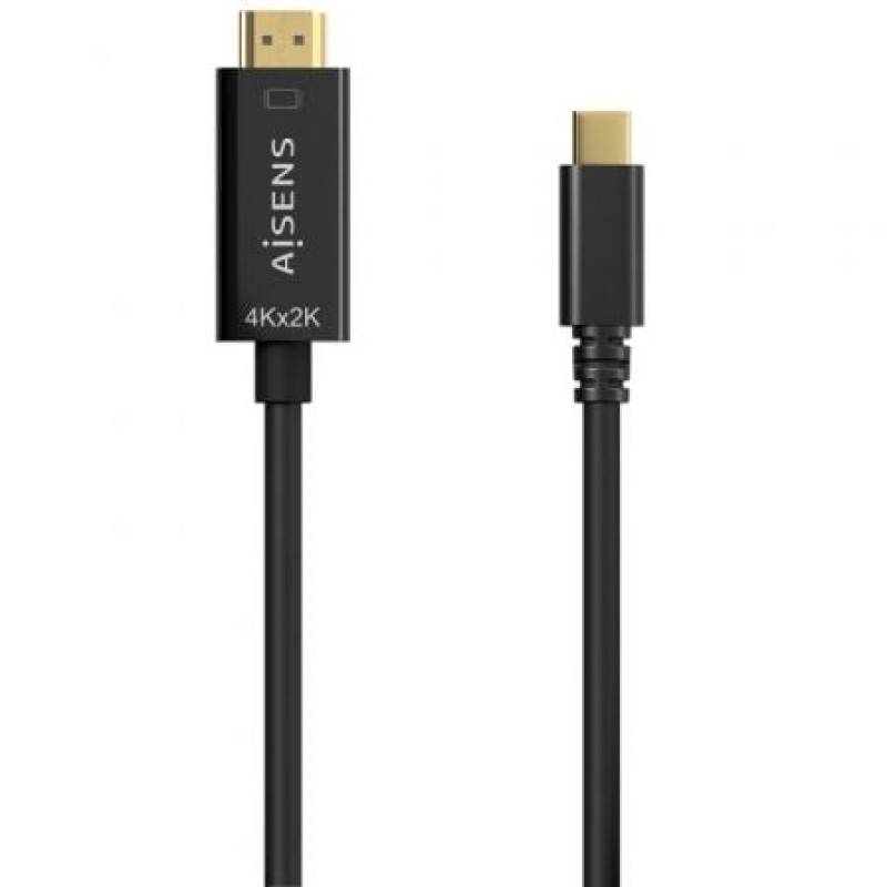 AISENS Cable Conversor USB-C A HDMI 4K@30Hz, USB-C/M-HDMI/M, Negro, 1.8M
