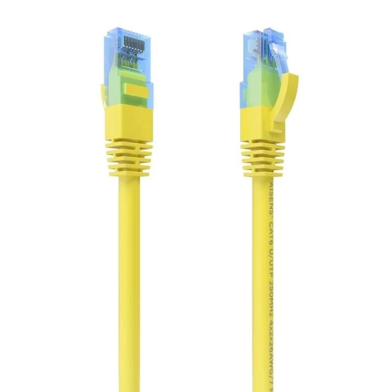 AISENS Cable De Red Latiguillo RJ45 Cat.6 UTP AWG26 CCA, Amarillo, 1.0 m