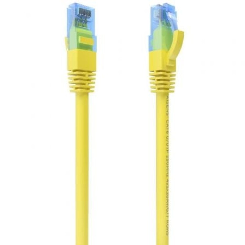 AISENS Cable De Red Latiguillo RJ45 Cat.6 UTP AWG26 CCA, Amarillo, 25 cm