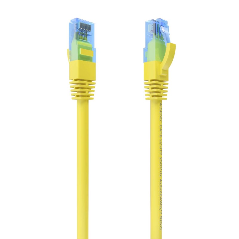 AISENS Cable De Red Latiguillo RJ45 Cat.6 UTP AWG26 CCA, Amarillo, 4.0 m