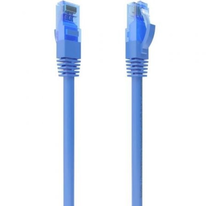 AISENS Cable De Red Latiguillo RJ45 Cat.6 UTP AWG26 CCA, Azul, 1.0 m