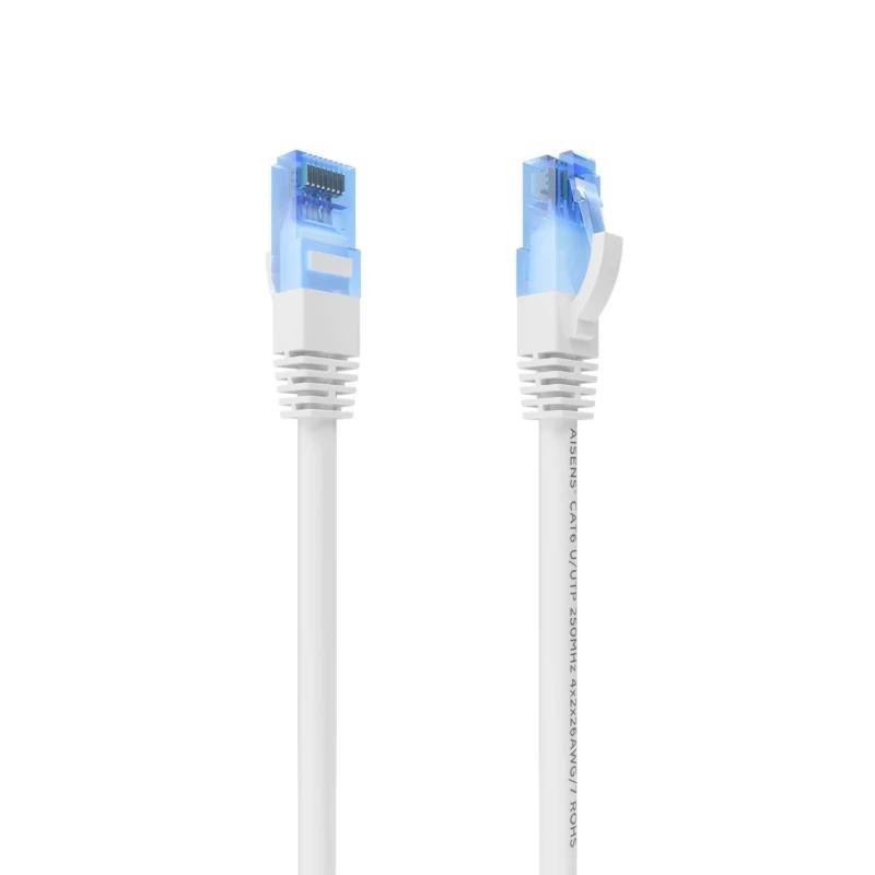 AISENS Cable De Red Latiguillo RJ45 Cat.6 UTP AWG26 CCA, Blanco, 30 cm