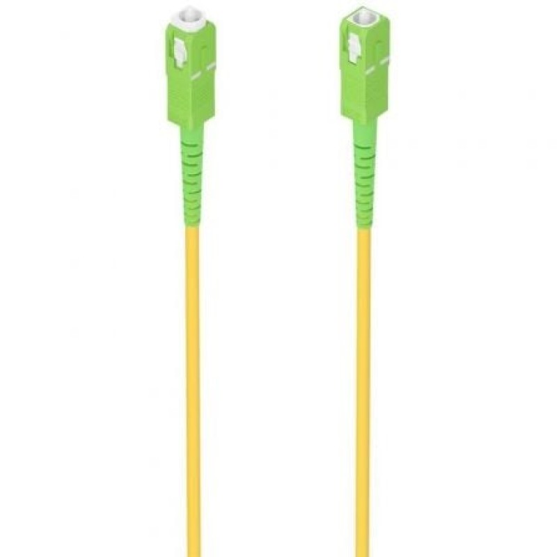 AISENS Cable Fibra Óptica Latiguillo G657A2 3.0 9/125 SMF Simplex CPR DCA LSZH, SC/APC-SC/APC, Amarillo, 3.0m