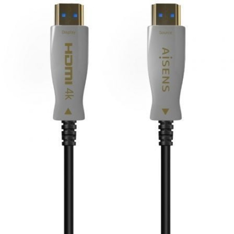 AISENS Cable HDMI V2.0 AOC Premium Alta Velocidad / Hec 4K@60Hz 4:4:4 18Gbps, A/M-A/M, Negro, 100m