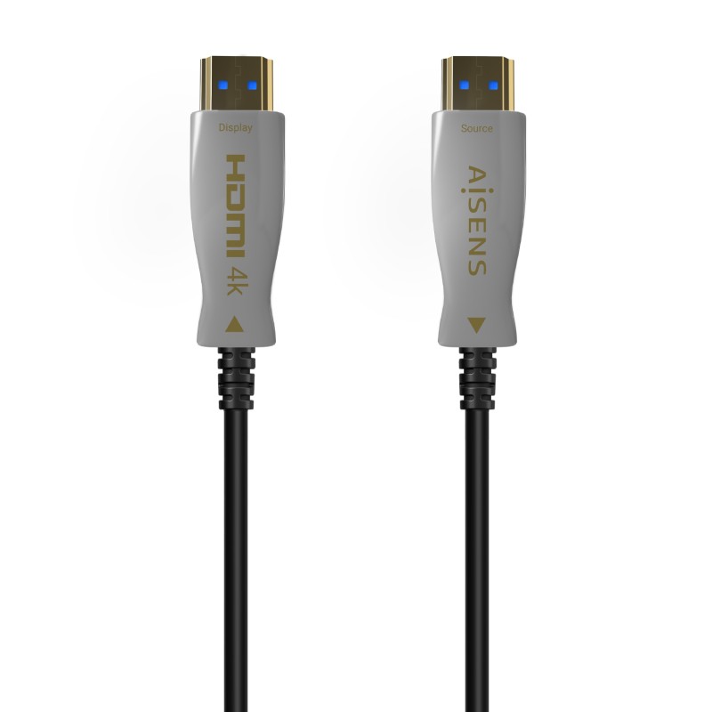 AISENS Cable HDMI V2.0 AOC Premium Alta Velocidad / Hec 4K@60Hz 4:4:4 18Gbps, A/M-A/M, Negro, 125m