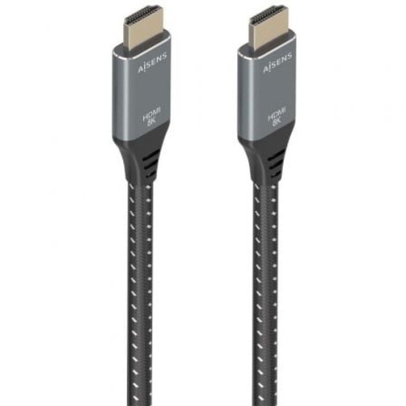 AISENS Cable HDMI V2.1 ultra alta velocidad / HEC 8K@60Hz 48Gbps, A/M-A/M, Gris/Negro, 7.0m
