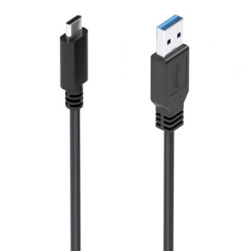 AISENS Cable USB 3.1 Gen2 10Gbps 3A, Tipo USB-C/M-A/M, Negro, 2.0m