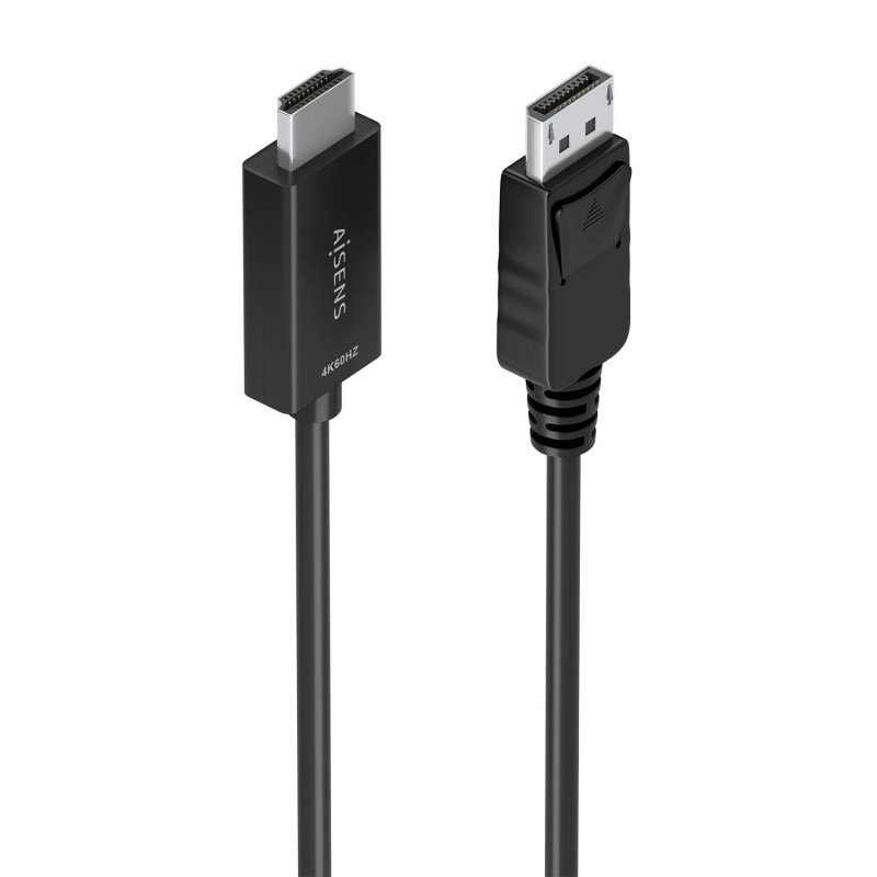 AISENS Cable conversor DisplayPort a HDMI 4K@60Hz, DP/M-HDMI/M, Negro, 0.6m