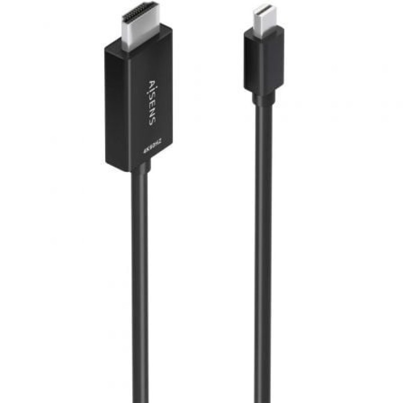 AISENS Cable conversor MINI DP a HDMI 4K@60Hz, MINI DP/M-HDMI/M, Negro, 1.5m