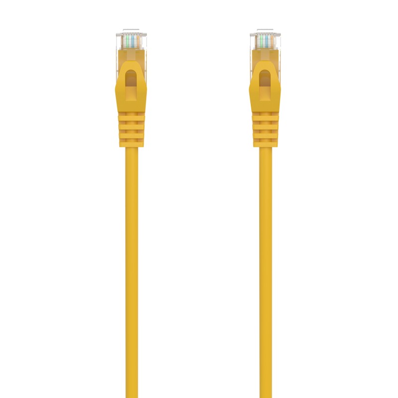 AISENS Cable de Red Latiguillo RJ45 LSZH Cat.6A 500 Mhz UTP AWG24, Amarillo, 2.0M