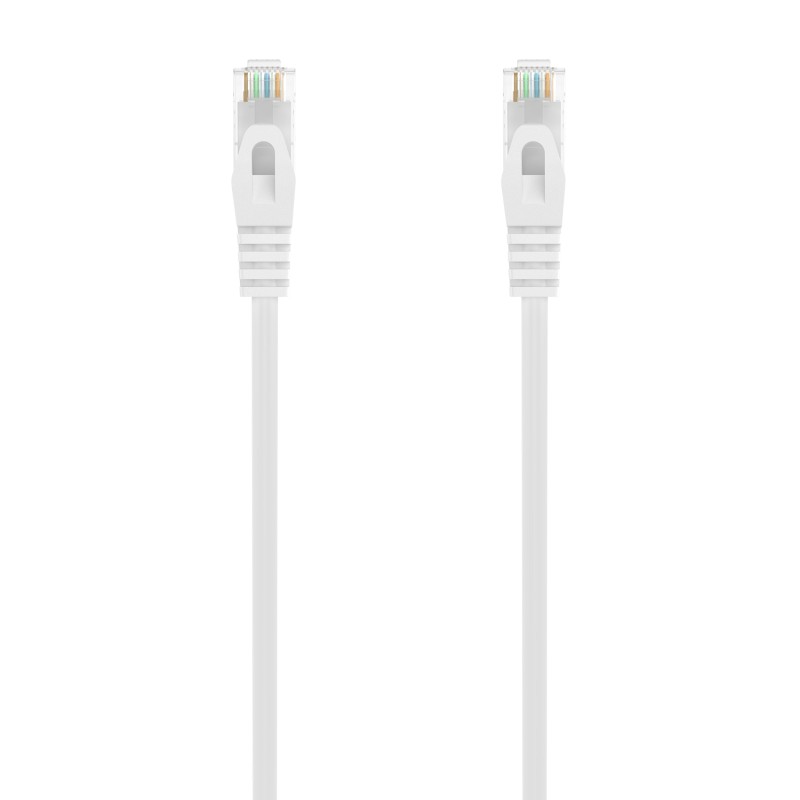 AISENS Cable de Red Latiguillo RJ45 LSZH Cat.6A 500 Mhz UTP AWG24, Blanco, 25CM