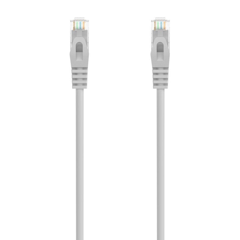 AISENS Cable de Red Latiguillo RJ45 LSZH Cat.6A 500 Mhz UTP AWG24, Gris, 1.5M