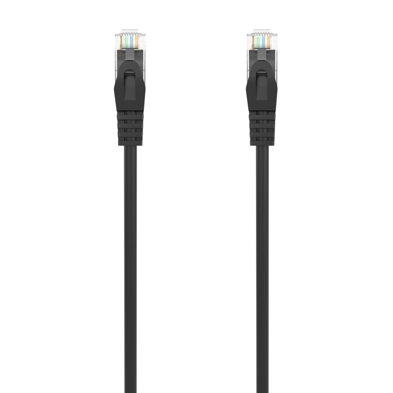 AISENS Cable de Red Latiguillo RJ45 LSZH Cat.6A 500 Mhz UTP AWG24, Negro, 25CM