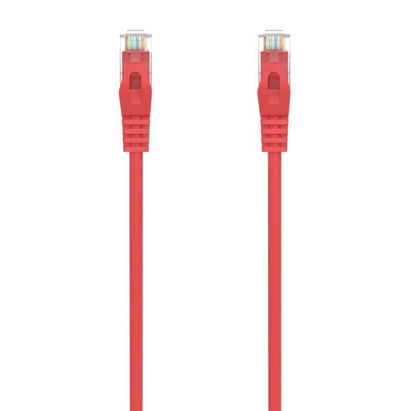 AISENS Cable de Red Latiguillo RJ45 LSZH Cat.6A 500 Mhz UTP Awg24, Rojo, 25CM