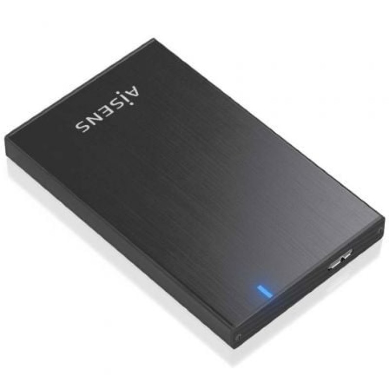 AISENS Caja externa 2.5" ASE-2527B 9.5mm SATA a USB 3.0/USB3.1 Gen1, Negro