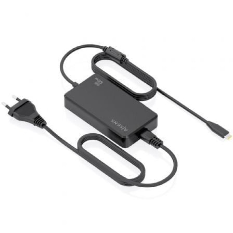 AISENS Cargador De Sobremesa GaN 100W PD3.0 1xUSB-C 1.8m, Negro