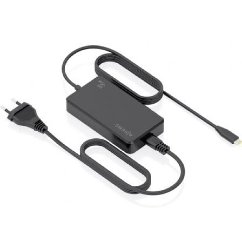 AISENS Cargador De Sobremesa GaN 45W PD3.0 1xUSB-C 1.8m, Negro