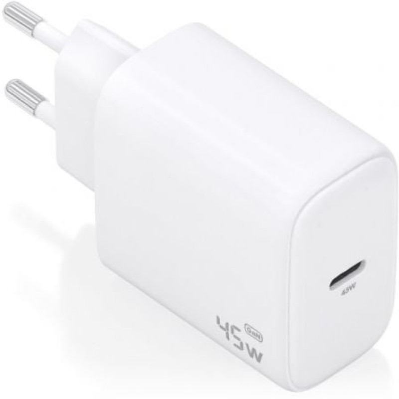 AISENS Cargador GaN 45W, 1xUSB-C PD3.0, Blanco