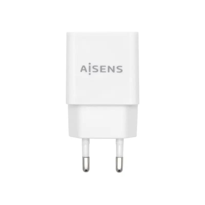 AISENS Cargador USB 10W alta eficiencia, 5V/2A, Blanco