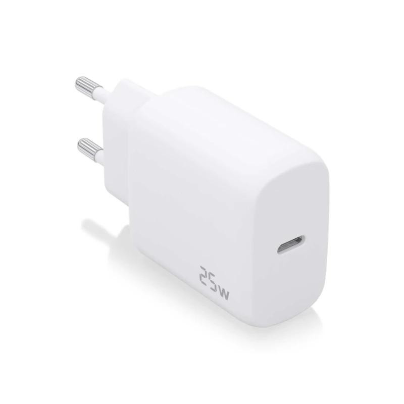 AISENS Cargador USB-C PD3.0 1 Puerto 1xUSB-C 25W, Blanco