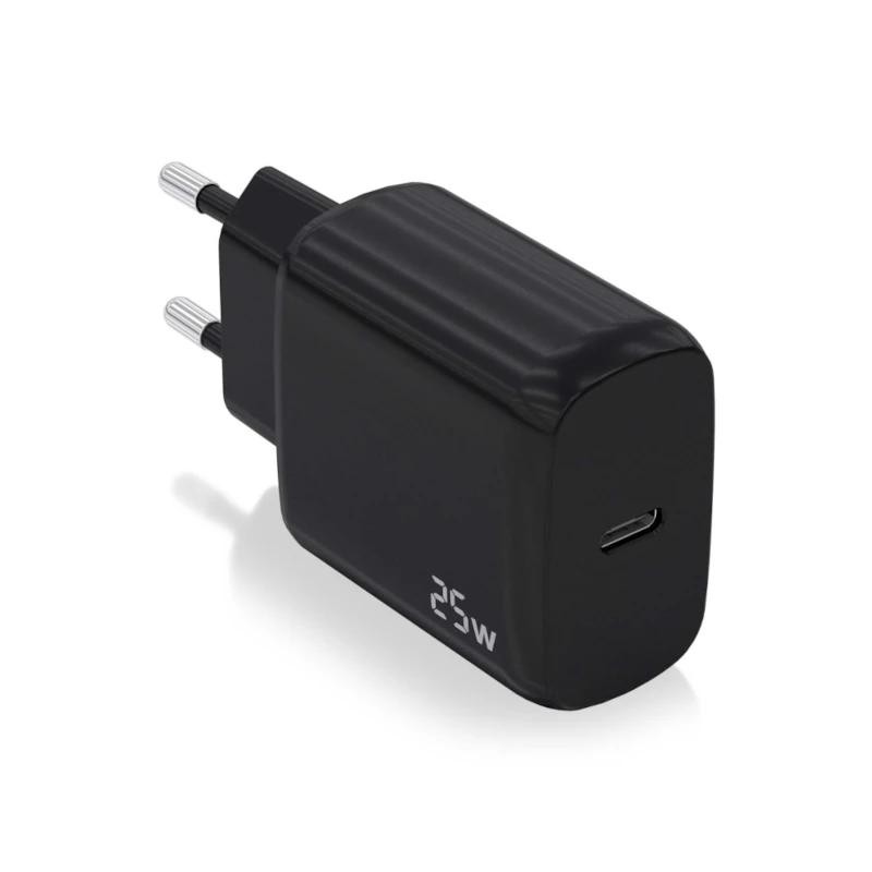 AISENS Cargador USB-C PD3.0 1 Puerto 1xUSB-C 25W, Negro