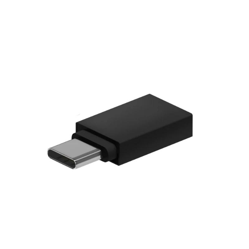 AISENS Mini Adaptador Aluminio USB 3.2 Gen1 3A, Tipo USB-C/M-A/H, Negro