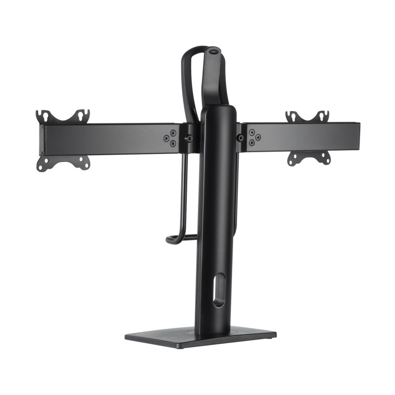 AISENS Soporte De Mesa Pro Contrapeso Giratorio E Inclinable Para 2 Monitores 6kg De 17-27, Negro