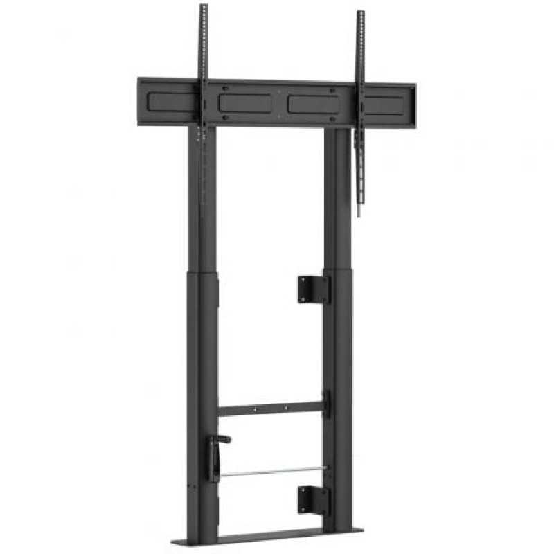 AISENS Soporte Suelo Con Manivela y Fijacion a Pared, TV 120kg de 60"-100", Negro