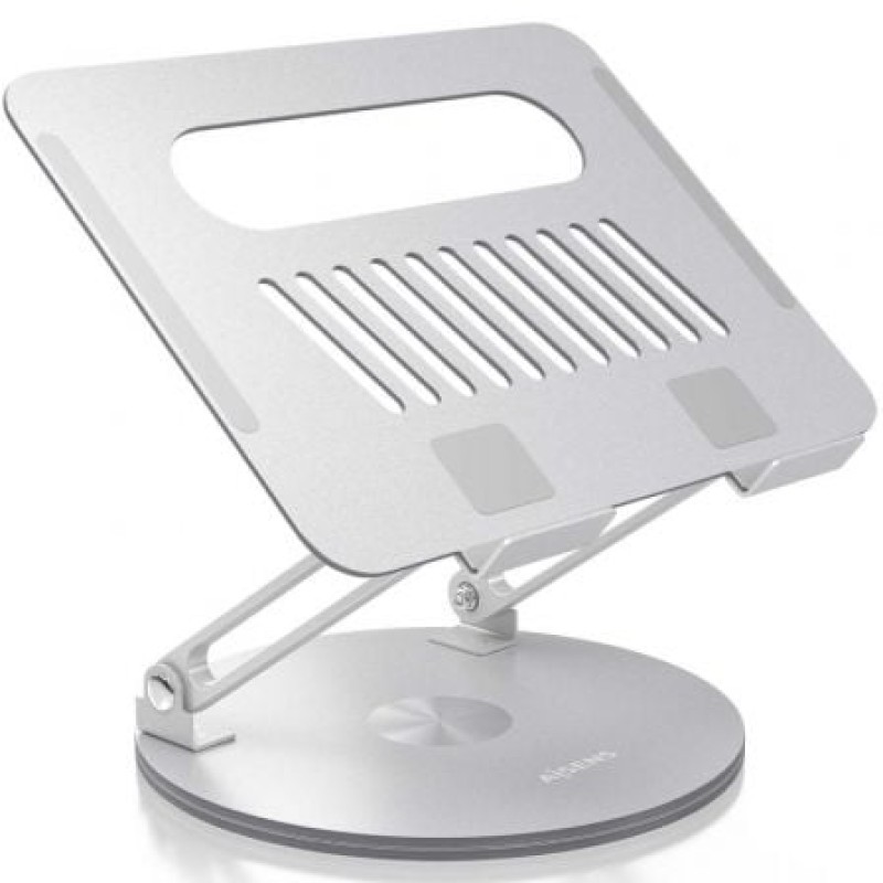 AISENS Soporte de Sobremesa XL Giratorio Ajustable para Portátil / Tablet 10-17, Plata