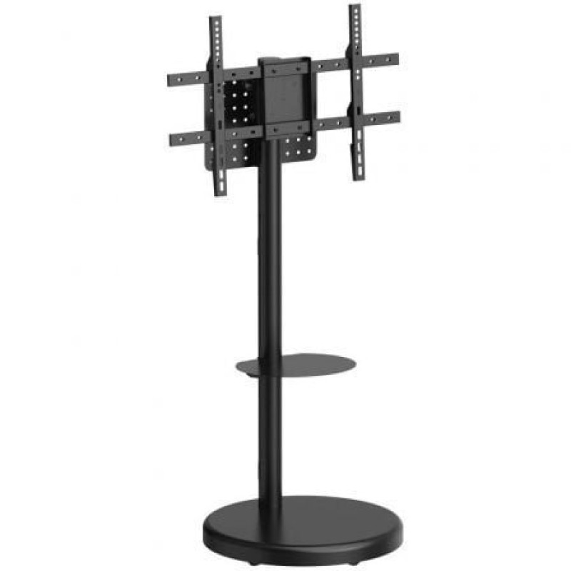 AISENS Soporte de suelo con rueda, bandeja para DVD para monitor/TV 50kg de 37-86, Negro
