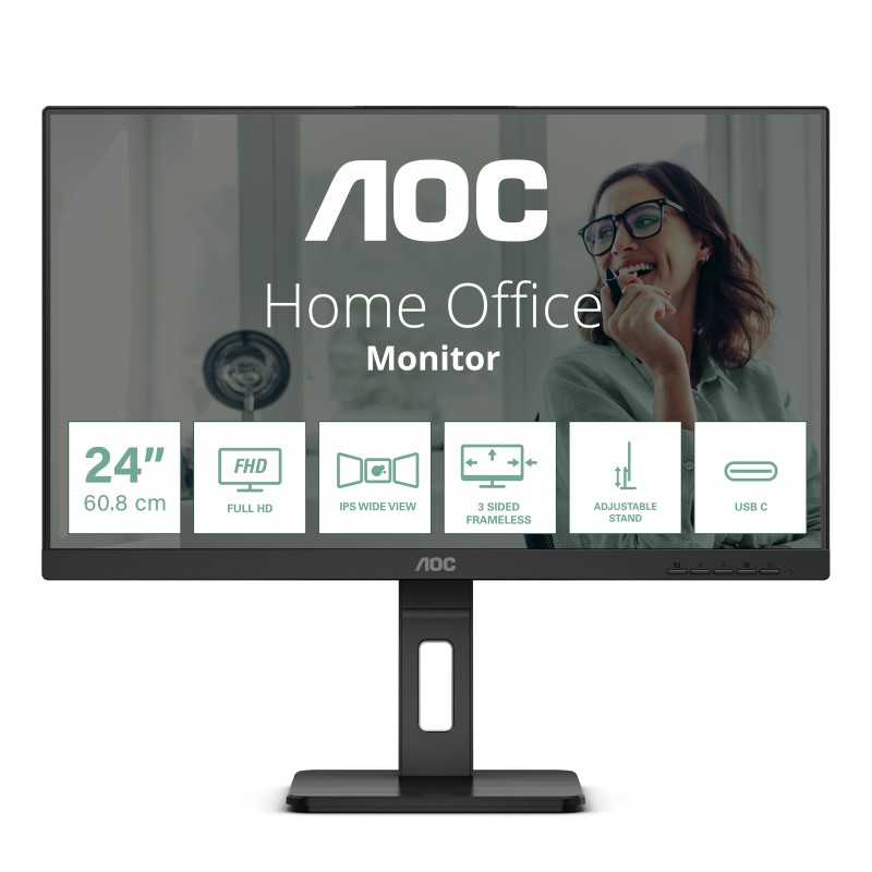 AOC 24P3CV pantalla para PC 60,5 cm (23.8") 1920 x 1080 Pixeles Full HD LED Negro