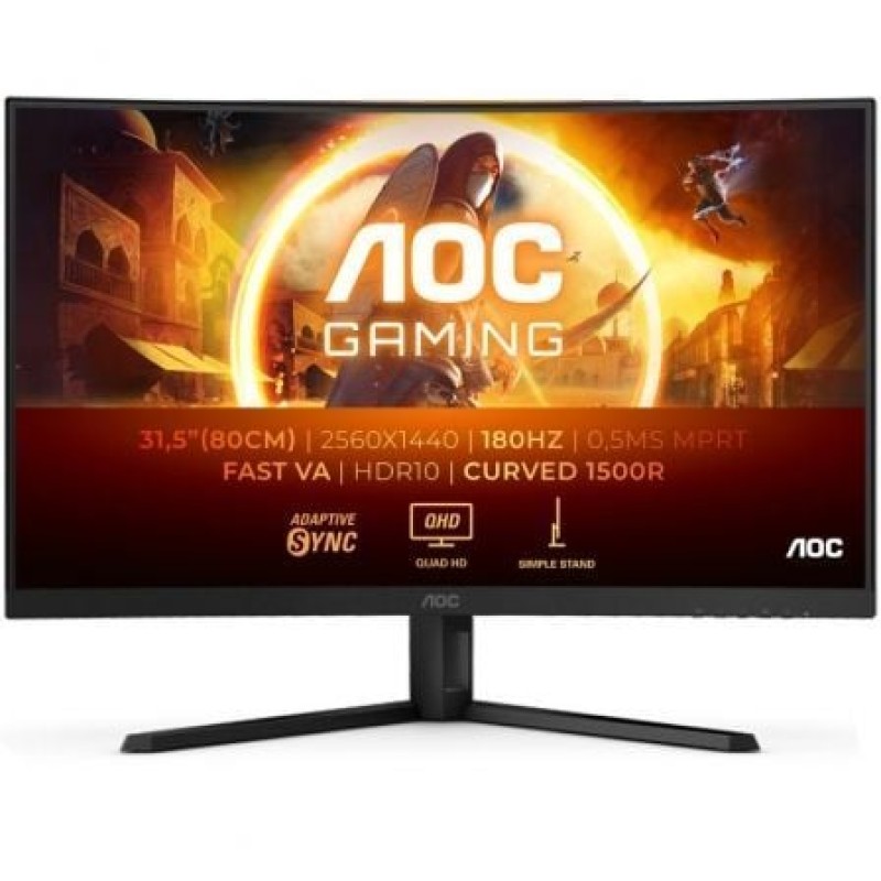 AOC G4 CQ32G4VE pantalla para PC 80 cm (31.5") 2560 x 1440 Pixeles Quad HD LCD Negro, Gris