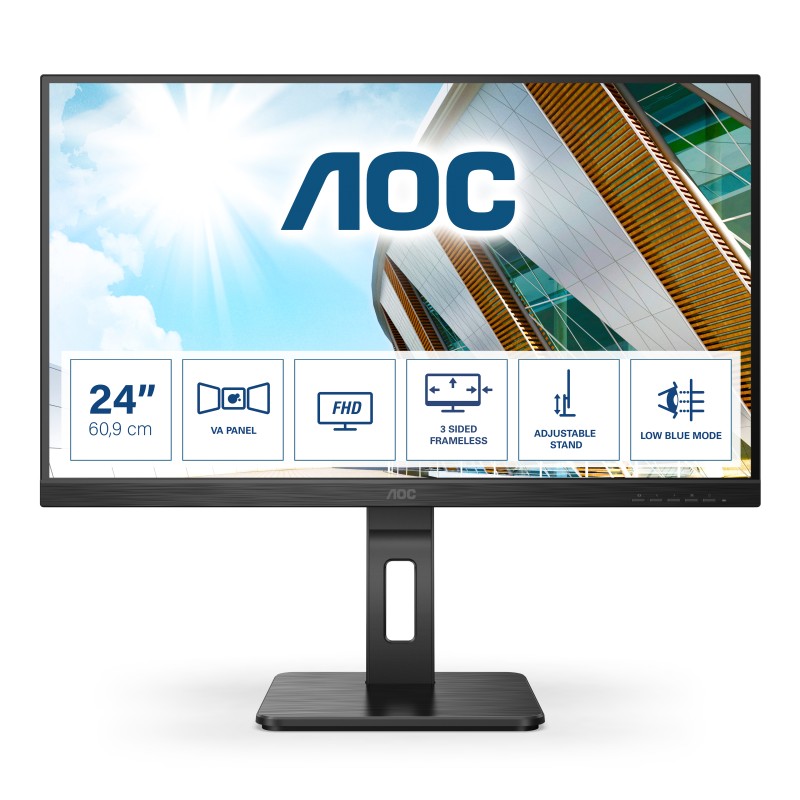 AOC P2 24P2QM pantalla para PC 60,5 cm (23.8") 1920 x 1080 Pixeles Full HD LED Negro