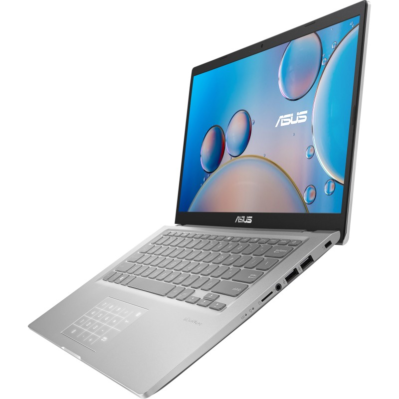 ASUS F415JA-BV393T - Portátil 14" HD (Core i3-1005G1, 8GB RAM, 256GB SSD, UHD Graphics, Windows 10 Home) Plata Transparente - Teclado QWERTY español