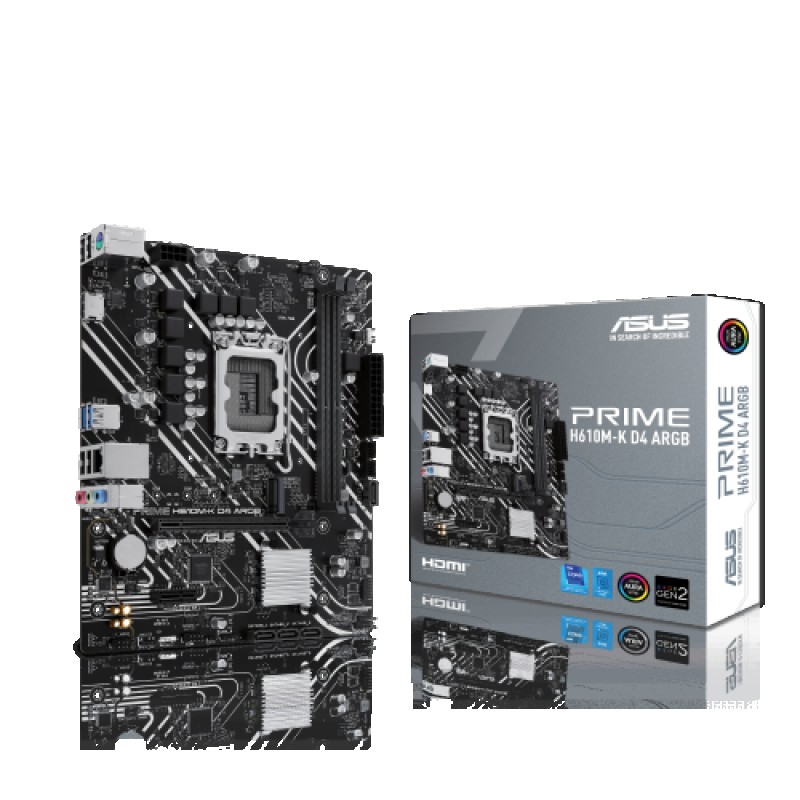 ASUS PRIME H610M-K D4 ARGB Intel H610 LGA 1700 micro ATX