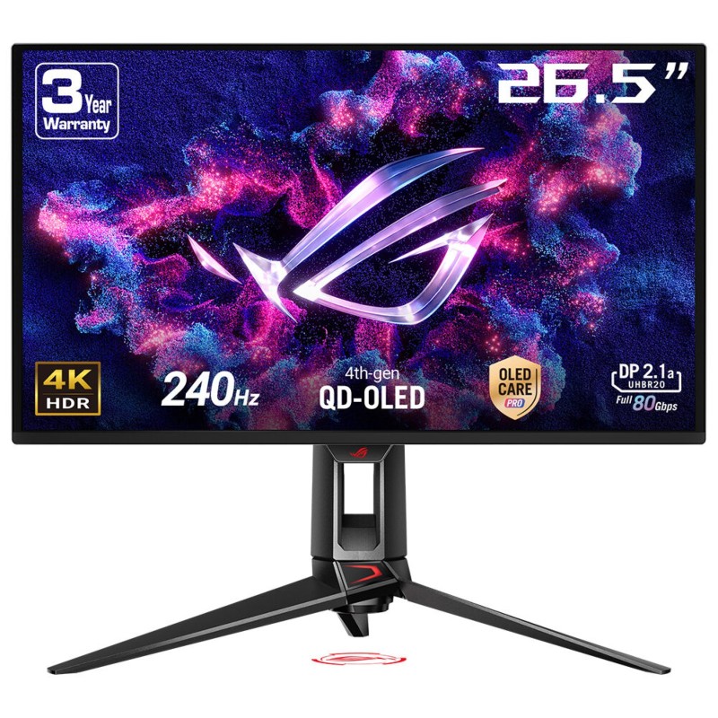 ASUS ROG Swift OLED PG27UCDM pantalla para PC 67,3 cm (26.5") 3840 x 2160 Pixeles 4K Ultra HD QD-OLED Negro