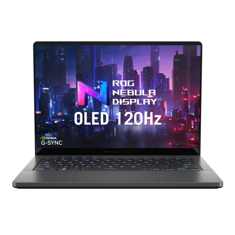 ASUS ROG Zephyrus G14 OLED GA403UI-QS049 - Portátil Gaming de 14" WQXGA+ 120Hz (AMD Ryzen 9 8945HS, 32GB RAM, 1TB SSD, RTX 4070 8GB, Sin Sistema Oper