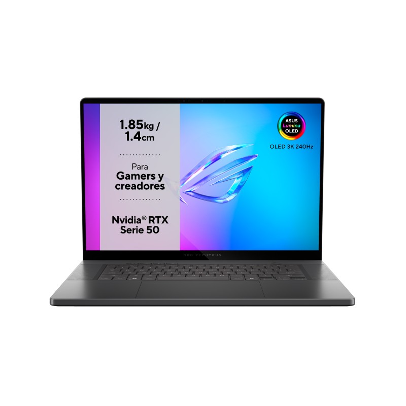 ASUS ROG Zephyrus G16 OLED GU605CR-QR102W - Ordenador Portátil Gaming de 16" WQXGA 240Hz (Intel Core Ultra 9 285H, 32GB RAM, 1TB SSD, NVIDIA RTX 5070